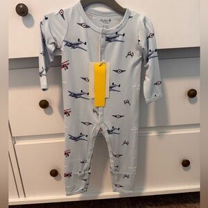 Kyte BABY Light Blue Airplane Footie